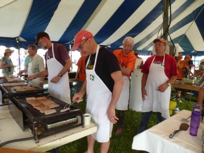 Everyone gets their turn at the griddle