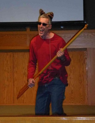 And Chris took us to a new level with air guitar canoe paddle...that only he could hear.